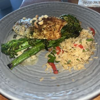 Duke's Malibu - Sautéed Mac Nut & Herb Crusted Fresh Fish - New American Near Me - Malibu, California Duke's Malibu - Sautéed Mac Nut & Herb Crusted Fresh Fish - New American Near Me - Malibu, California