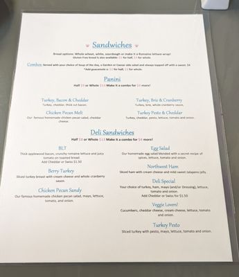 Menu photo 4 Attic Secrets Tea Room Marysville, WA