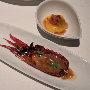 Clos - Egg Yolk with Shrimp Broth - Modern European Near Me - Madrid, M Clos - Egg Yolk with Shrimp Broth - Modern European Near Me - Madrid, M