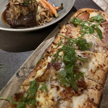 Veranda Restaurant - Braised Short Rib Pear & Prosciutto Flatbread - American Near Me - San Diego, California Veranda Restaurant - Braised Short Rib Pear & Prosciutto Flatbread - American Near Me - San Diego, California