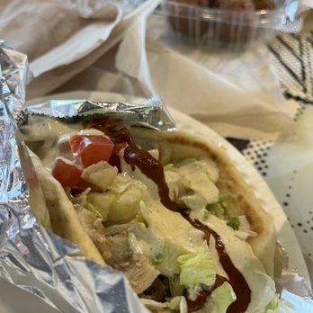 The Halal Guys - Chicken gyro sandwich with white & red sauce. Chicken Sandwich - Halal Near Me - Aurora, Colorado The Halal Guys - Chicken gyro sandwich with white & red sauce. Chicken Sandwich - Halal Near Me - Aurora, Colorado