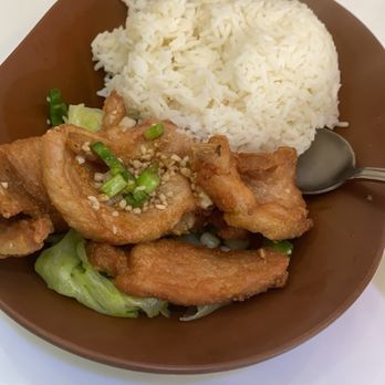 Chi Cafe - Salt and Pepper Pork Chop on Rice - Hong Kong Style Cafe Near Me - Chicago, Illinois