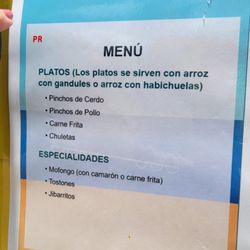 La Isla - Menu
