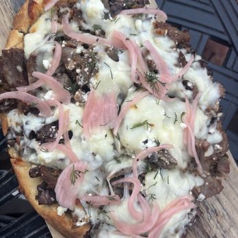 Lucy's In The Square - Wild mushroom flatbread add steak - Wine Bars Near Me - Pensacola, Florida Lucy's In The Square - Wild mushroom flatbread add steak - Wine Bars Near Me - Pensacola, Florida
