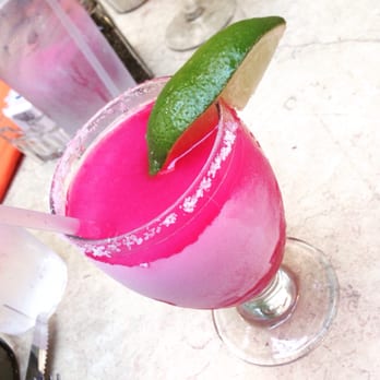 The County Line - Prickly Pear Margarita - Barbeque Near Me - San Antonio, Texas