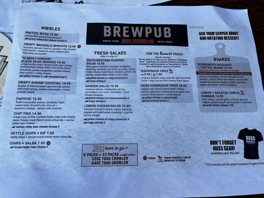 Menu photo 8 Huss Brewing - Downtown PHX Brewpub + TO GO Phoenix, AZ Menu photo 8 Huss Brewing - Downtown PHX Brewpub + TO GO Phoenix, AZ