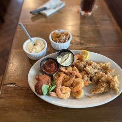 Skipper's Fish Camp - 1/2 oysters and 1/2 shrimp