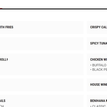 Benihana - Happy Hour Menu from website - Teppanyaki Near Me - Arcadia, California Benihana - Happy Hour Menu from website - Teppanyaki Near Me - Arcadia, California
