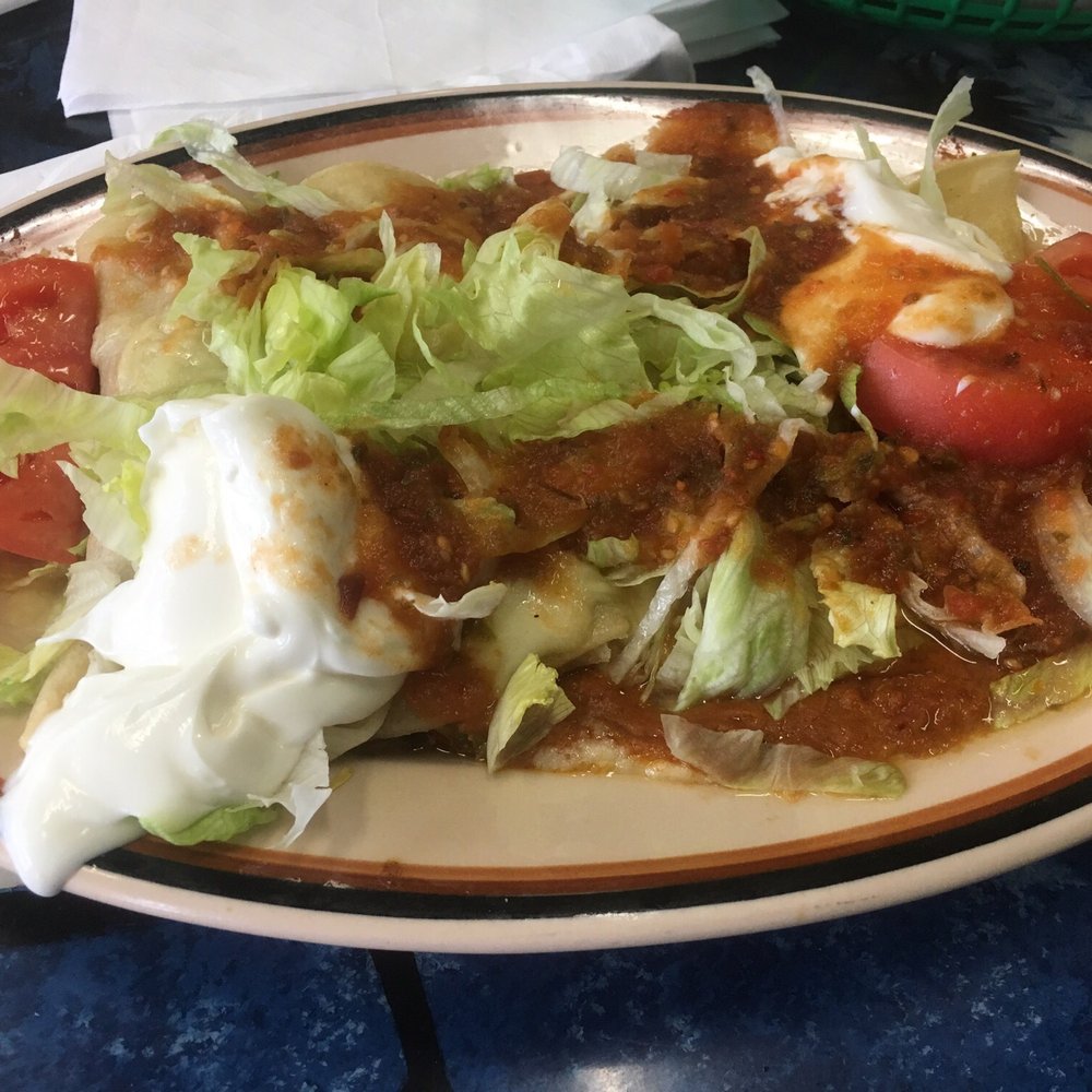 Portales - Enchiladas supremes. Completely drowned in water even after the server spilled water all over the floor. Nasty!!! - Mexican Near Me - Memphis, Tennessee