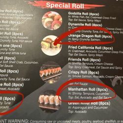 Katana - Rolls I ordered, all you can eat