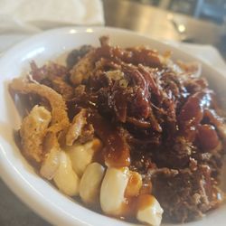 Brisket Mac & Cheese Bowl- lunch special. Excellent.