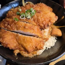 Chicken katsu with oyakodon