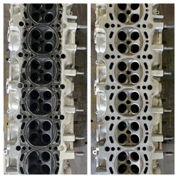 MacK Laser Restoration - Engine block for automotive company: laser cleaning before and after. Easily remove contaminants, preserving surface integrity.
