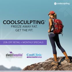 Always Beautiful Medspa - CoolSculpting® - The #1 non-invasive fat freezing procedure.
Get 25% OFF retail! + Monthly Specials