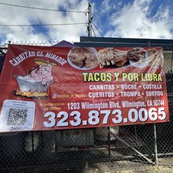 Carnitas El Mirador - The sign / menu