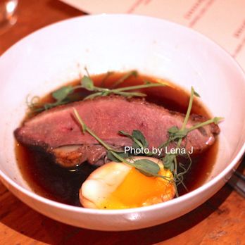 Red Haven - 1st course from Duck, Buck, Grouse - duck ramen with duck breast, duck confit, and matsutake. The broth was super sweet. - Tapas/Small Plates Near Me - Okemos, Michigan Red Haven - 1st course from Duck, Buck, Grouse - duck ramen with duck breast, duck confit, and matsutake. The broth was super sweet. - Tapas/Small Plates Near Me - Okemos, Michigan