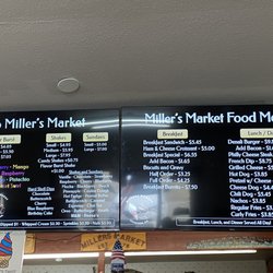 Miller's Market - Menu