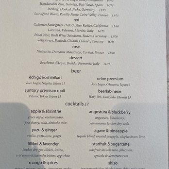 Miro Kaimuki - Drink menu - Asian Fusion Near Me - Honolulu, Hawaii Miro Kaimuki - Drink menu - Asian Fusion Near Me - Honolulu, Hawaii
