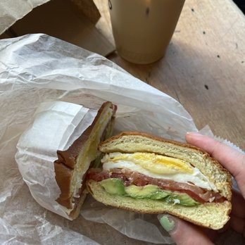 Rex - Egg Sandwich, Iced Latte 16 oz - Coffee & Tea Near Me - New York, New York Rex - Egg Sandwich, Iced Latte 16 oz - Coffee & Tea Near Me - New York, New York