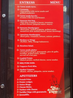 Menu photo 3 El Wero Vaquero Prescott Valley, AZ Menu photo 3 El Wero Vaquero Prescott Valley, AZ