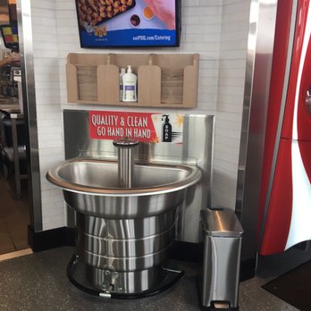 PDQ Chicken - Hand washing station - Chicken Shop Near Me - Orlando, Florida PDQ Chicken - Hand washing station - Chicken Shop Near Me - Orlando, Florida