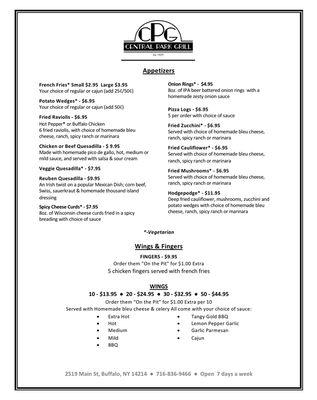 Menu photo 5 Central Park Grill Buffalo, NY Menu photo 5 Central Park Grill Buffalo, NY