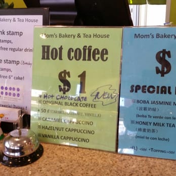 Mom's Bakery & Tea House - A must deal! I ordered the Boba Jasmine Milk Tea. (R) Regular size $1 and $1.50 for Large. - Bakeries Near Me - El Monte, California