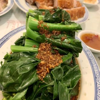 Chinatown BBQ - Gai Lan in garlic oil - Barbeque Near Me - Vancouver, British Columbia
