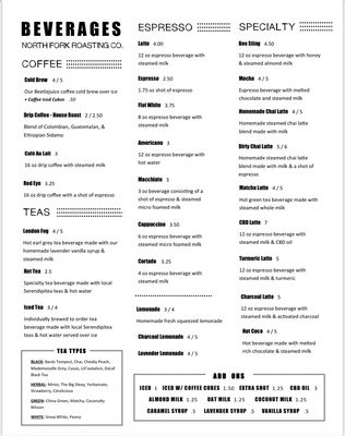 Menu photo 2 North Fork Roasting Southold, NY