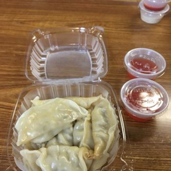 King Donuts - Yummy Potstickers (to-go) with sweet/spicy plum sauce .. delicious and not greasy at all - Donuts Near Me - Seattle, Washington King Donuts - Yummy Potstickers (to-go) with sweet/spicy plum sauce .. delicious and not greasy at all - Donuts Near Me - Seattle, Washington