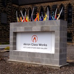 Akron Glass Works - Akron Glass Works sign