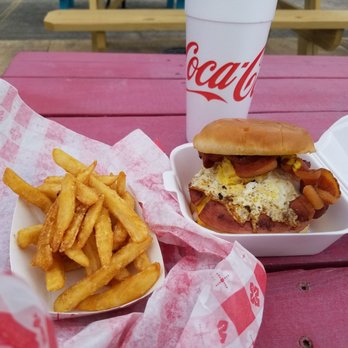 Big Chief Drive-In - a burger and french fries - Burgers Near Me - Glencoe, Alabama