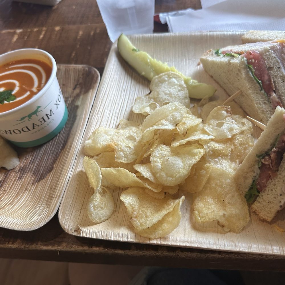 Turkey club with tomato soup yum Turkey club with tomato soup yum