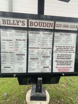 Menu photo 3 Billy's Krotz Springs, LA Menu photo 3 Billy's Krotz Springs, LA