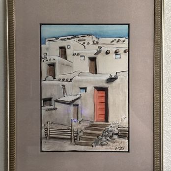 Frame Masters & Fine Art - Taos Pueblo painting - Framing Near Me - La Jolla, California Frame Masters & Fine Art - Taos Pueblo painting - Framing Near Me - La Jolla, California