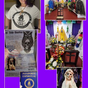 Basílica Santa Muerte - I purchased this shirt there, & a new petition statue, the passport in the pic was a free gift from the shop - Spiritual Shop Near Me - Los Angeles, California Basílica Santa Muerte - I purchased this shirt there, & a new petition statue, the passport in the pic was a free gift from the shop - Spiritual Shop Near Me - Los Angeles, California