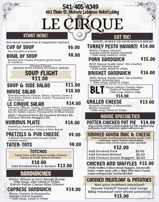 Menu photo 2 Le Cirque Lebanon, OR Menu photo 2 Le Cirque Lebanon, OR