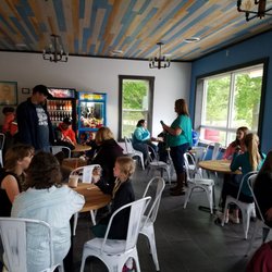 Creemee Ice Cream Parlor - Seating area. you can also sit outside, too