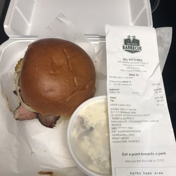 Big Vic's BBQ - Big Vic's meal - Barbeque Near Me - Turlock, California