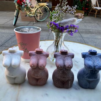 Coffee and Plants - 24k Charcoal Latte and My Neutral Garden body candles - Coffee & Tea Near Me - Pasadena, California