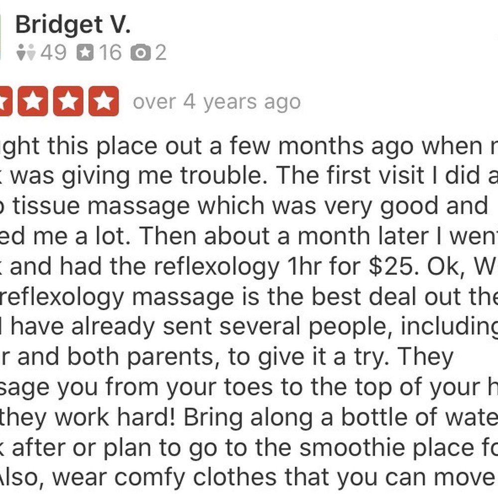 Joy Reflexology - My old review - Massage Near Me - Buena Park, California Joy Reflexology - My old review - Massage Near Me - Buena Park, California