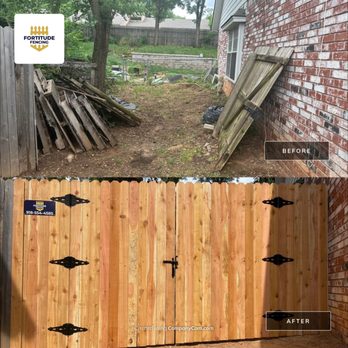 Fortitude Fencing - Storm-damaged fence and gate. Before and after pics. - Fences & Gates Near Me Fortitude Fencing - Storm-damaged fence and gate. Before and after pics. - Fences & Gates Near Me