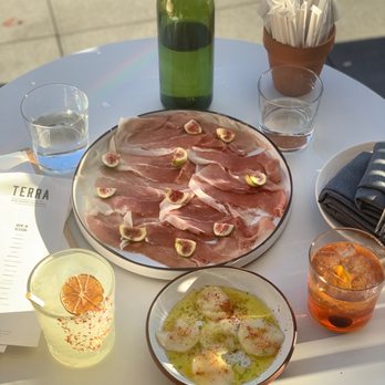 Terra - Prosciutto and raw scallops - Italian Near Me - Santa Clara, California Terra - Prosciutto and raw scallops - Italian Near Me - Santa Clara, California