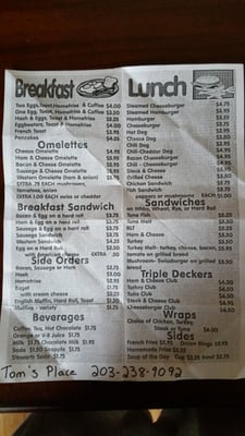 Menu photo 2 Tom's Place Meriden, CT Menu photo 2 Tom's Place Meriden, CT