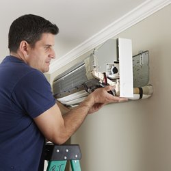 Arctic Mechanical Heating & Cooling - Hanging the indoor unit