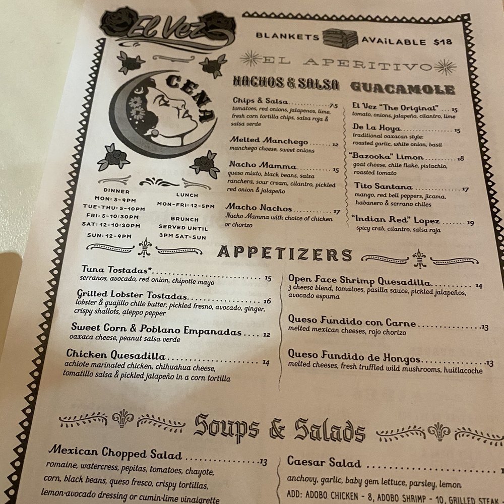 El Vez - Menú - Mexican Near Me - Philadelphia, Pennsylvania