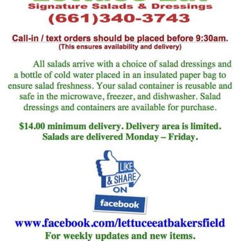 Lettuce Eat - Food Delivery Services Near Me - Bakersfield, California Lettuce Eat - Food Delivery Services Near Me - Bakersfield, California