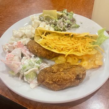 Sizzler - First plate from the salad bar - Seafood Near Me - San Diego, California Sizzler - First plate from the salad bar - Seafood Near Me - San Diego, California
