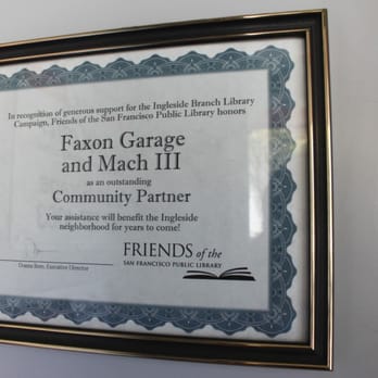 Faxon Garage - Community service & Support - Auto Repair Near Me - San Francisco, California Faxon Garage - Community service & Support - Auto Repair Near Me - San Francisco, California