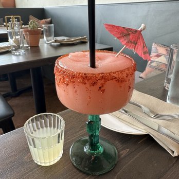 Far-Out - WATERMELON MARGARITA Hornitos Blanco, Fresh Watermelon, shot of Buddi Coco - Bars Near Me - Dallas, Texas